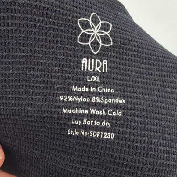 Aura Ruched Bodycon Dress Sz L/XL Ribbed Waffle Shapewar Club Minimalist Travel - Picture 8 of 8